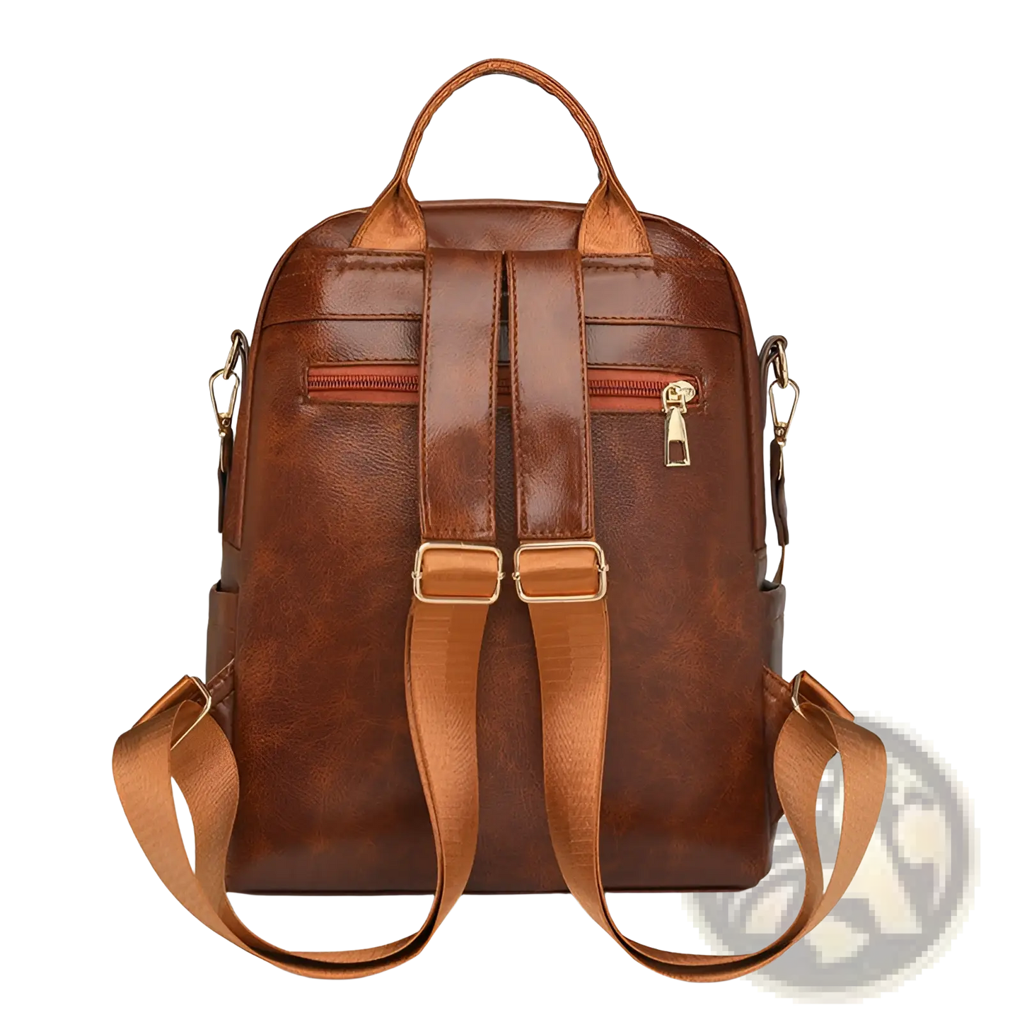 Faux Leather Women's Large Capacity Commuter Backpack