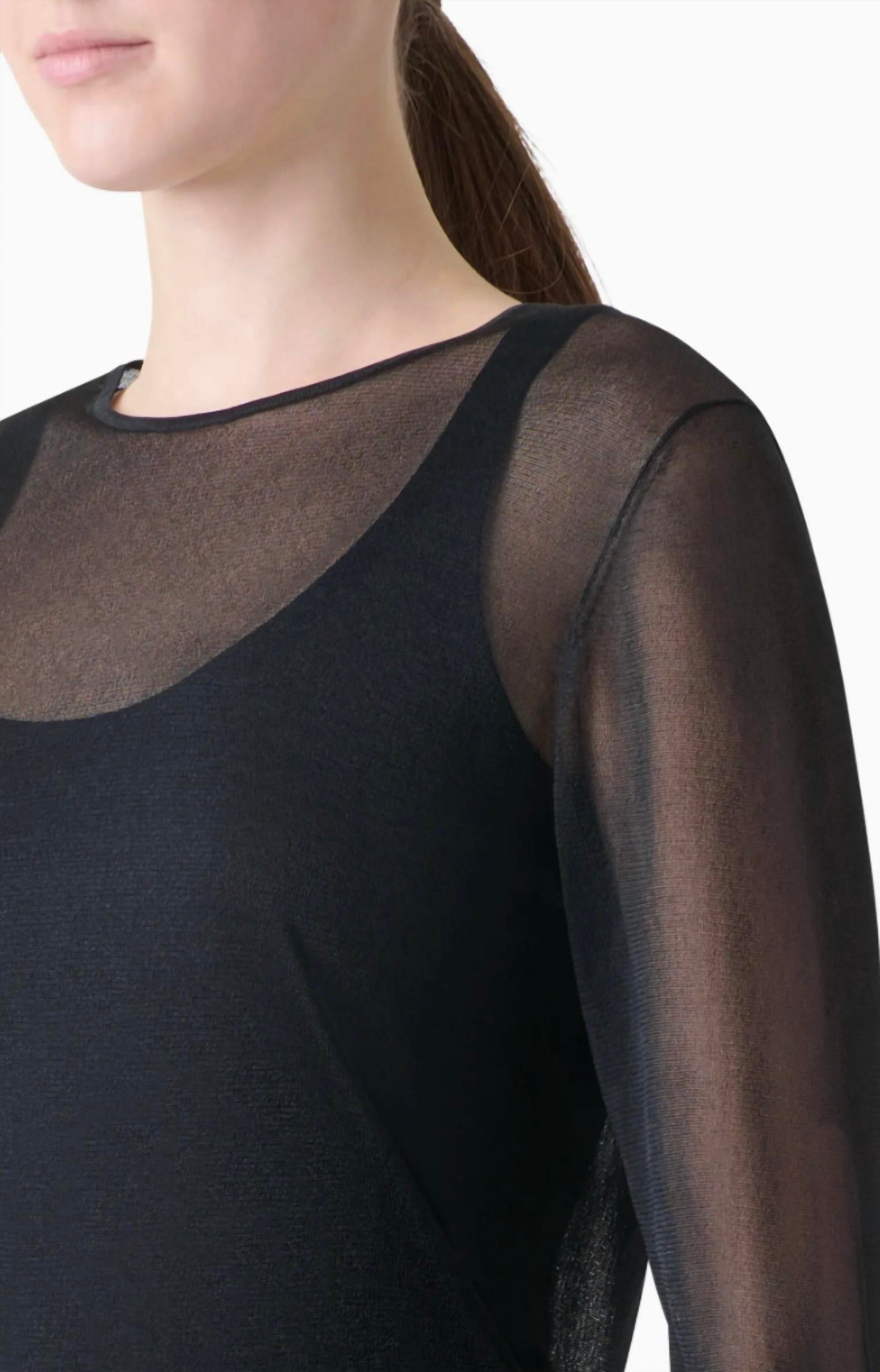 Akris - Sheer Overlay Silk Sweater Tank