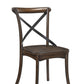 Kaelyn Metal Side Chair Set of 2 - Dark Oak