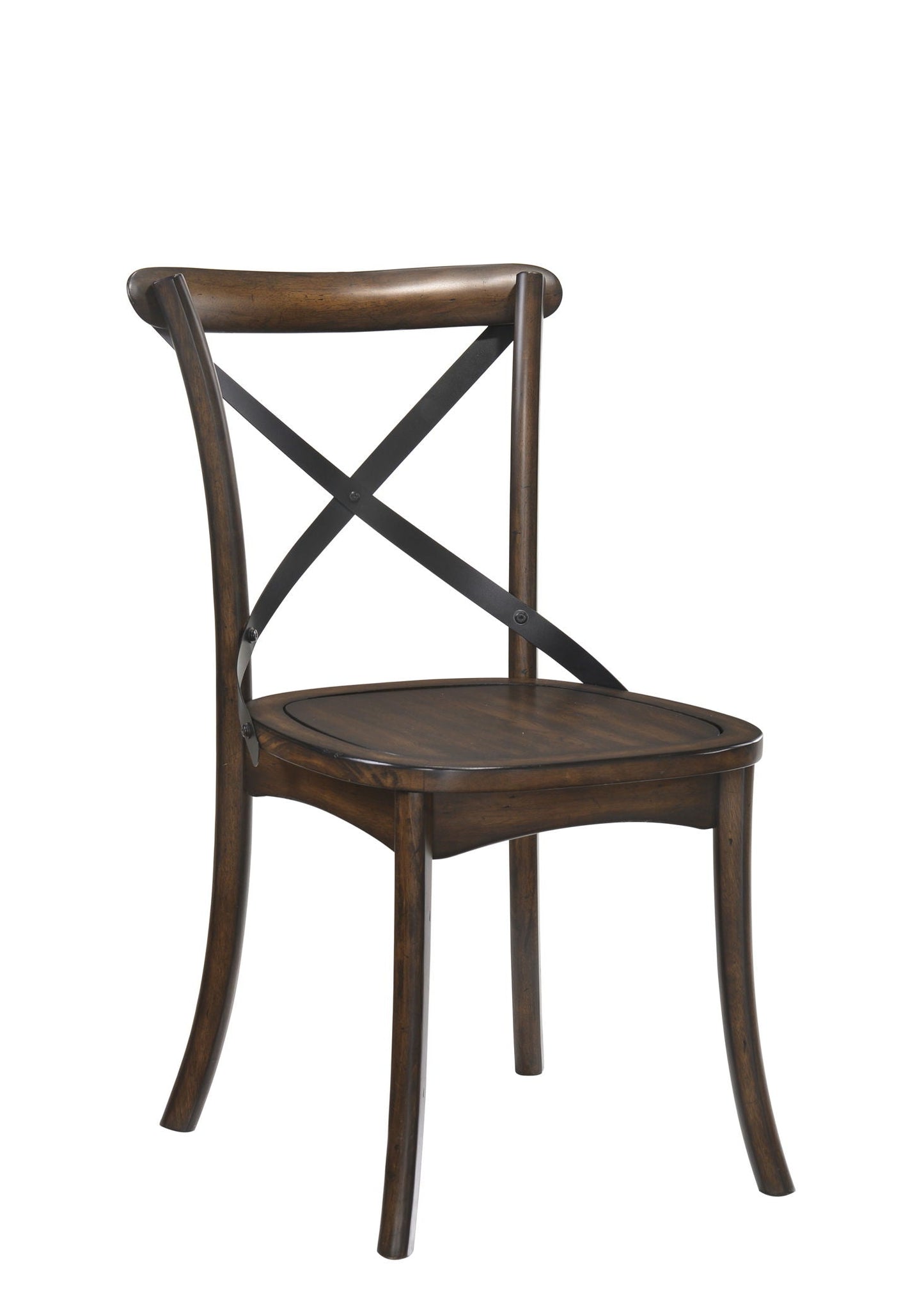 Kaelyn Metal Side Chair Set of 2 - Dark Oak