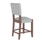 Set of 4 Mid-Century Modern Linen Upholstered Bar Stools