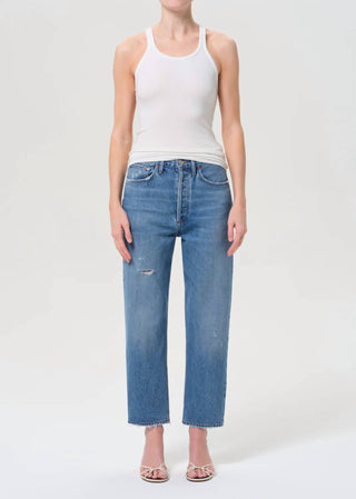 Agolde - 90's Crop Mid Rise Straight Jeans