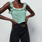 Nation Ltd - Rosa Stripe Ruffle Tank Top