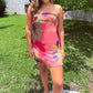Steve Madden - Bryar Printed Strapless Mini Dress