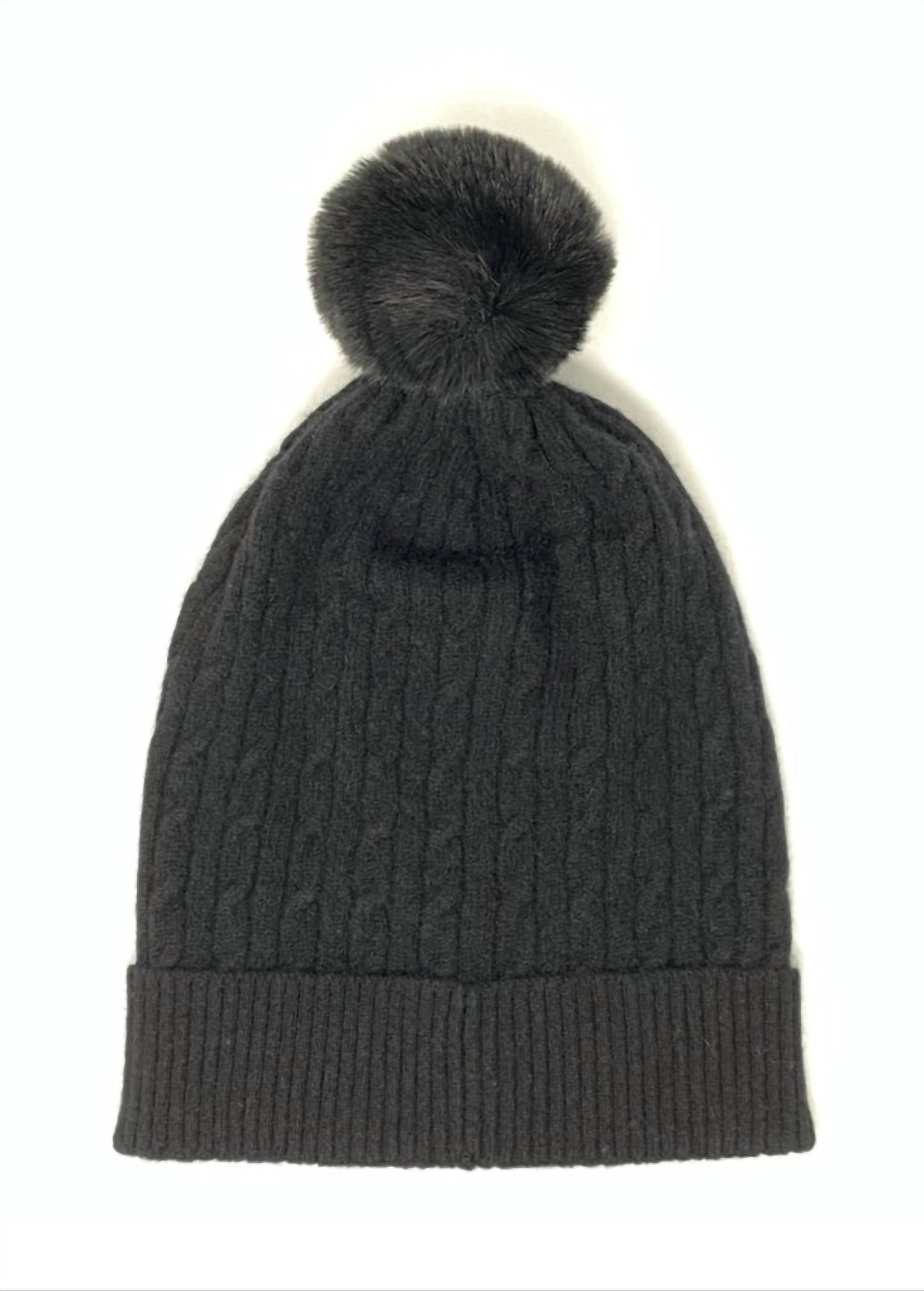 Brodie Cashmere - Cable Faux Fur Hat