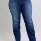 Judy Blue - Vintage Wash Thermal Straight Leg Jean - Plus