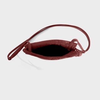 Lemiz - Bolsa feminina mini Bowie de couro com cordão