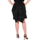 Burberry - Intarsia Flag Satin Draped Skirt