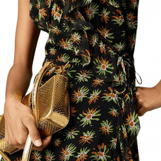 J.Crew - Vestido envelope esvoaçante em estampa floral sunburst