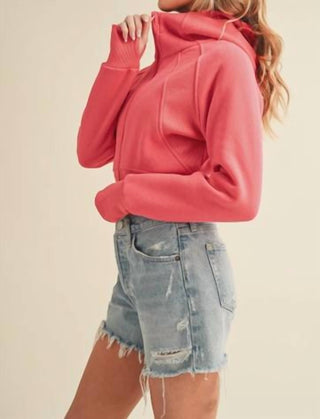 Aemi + Co - Deva Cropped Hooded Jacket