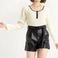 Levi'S - High Rise Faux Leather Shorts