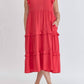 Entro - Curvy Karli Ruffle Sleeve Tiered Dress