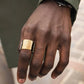 Eklexic - Men's Hammered Wide Ring