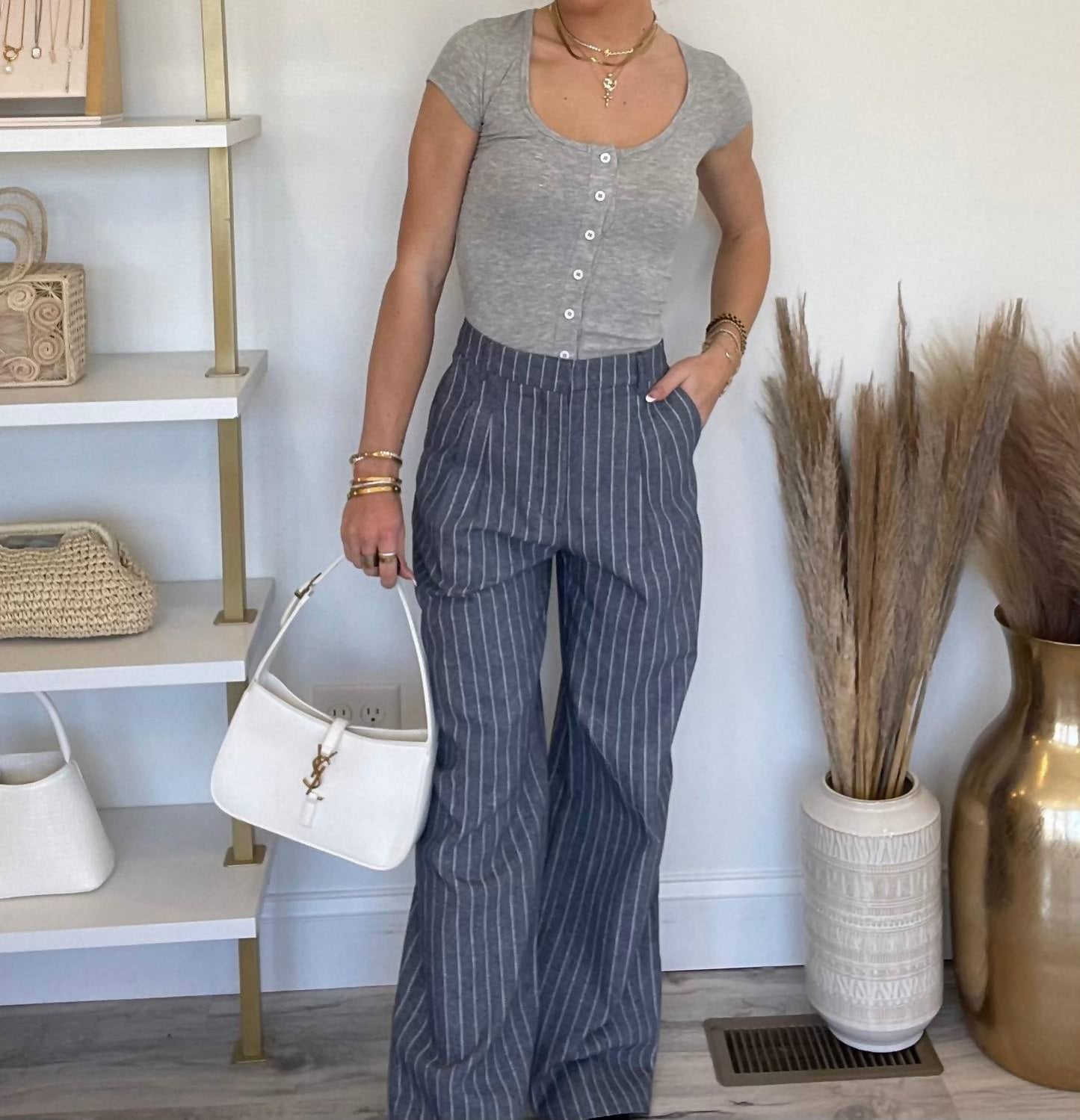 Lucy Paris - Bridget Striped Wide Leg Pants