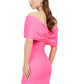 Ashleylauren - Oversized Off Shoulder Bow Detail Cocktail Dress