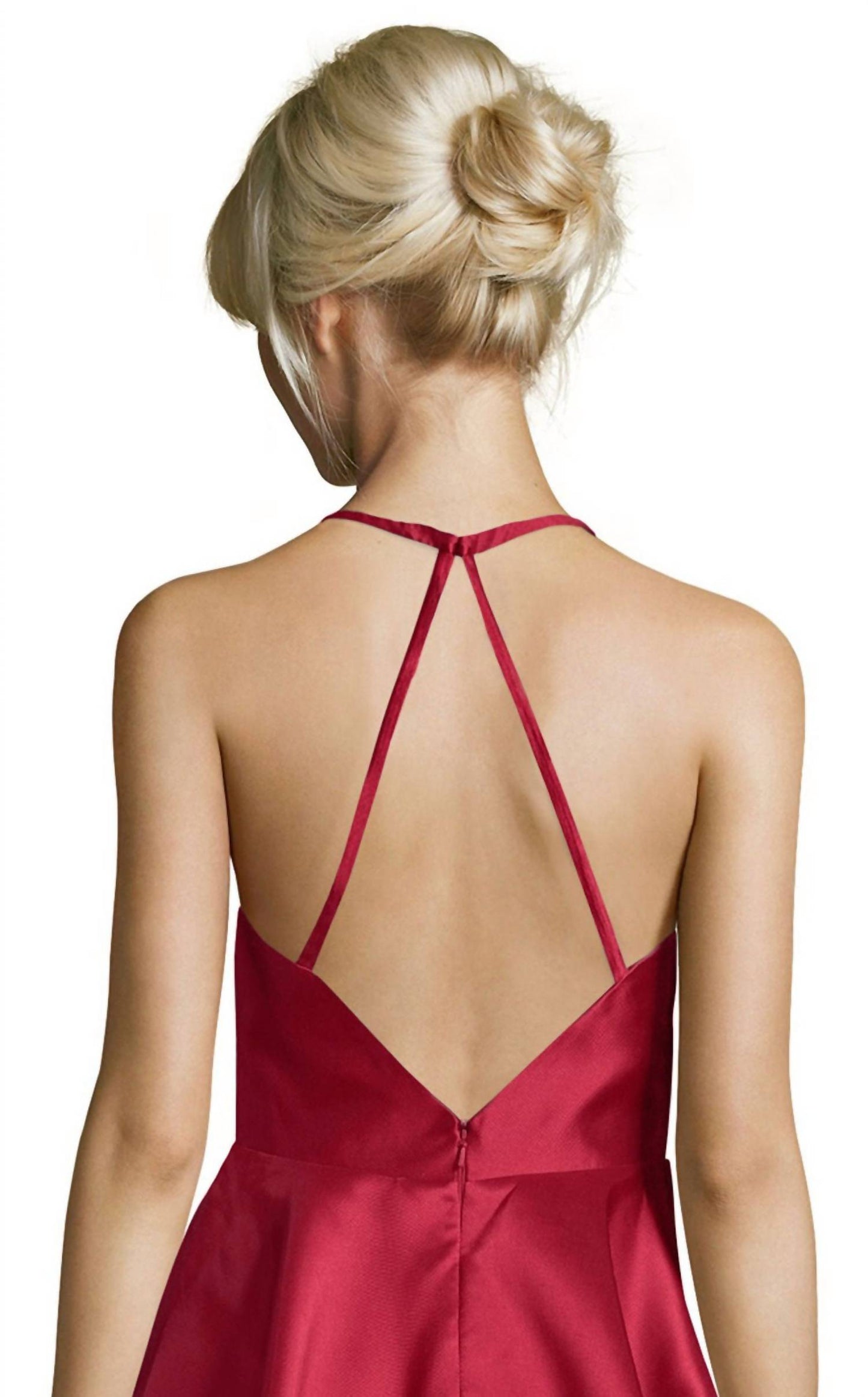 Alyce Paris - Classic Halter Mini Dress