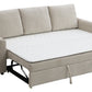 Leira Beige Linen Pull Out Sleeper