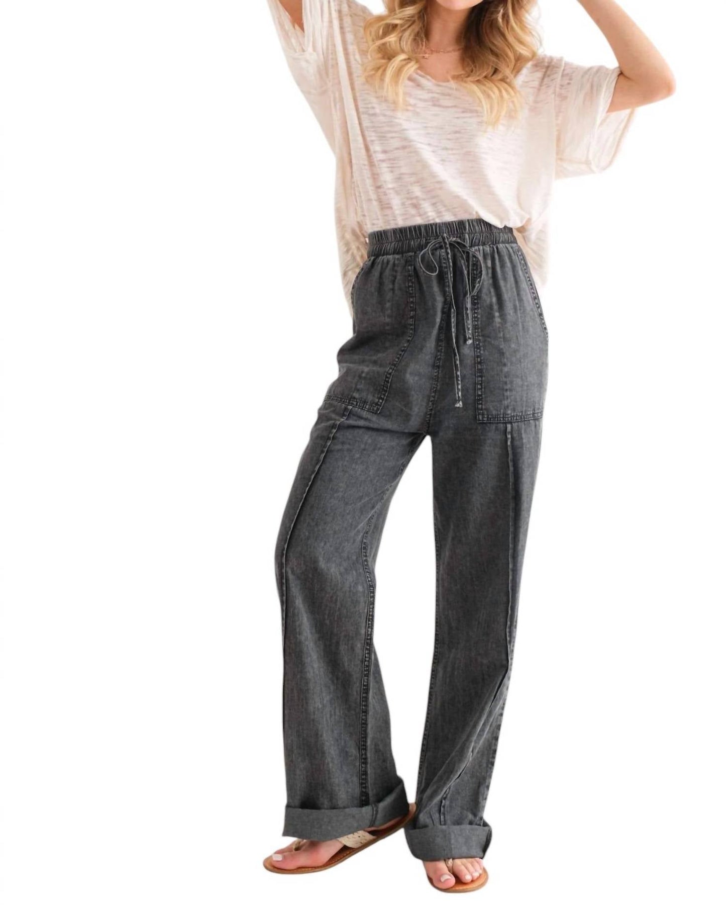 And The Why - Feeling Alive Chambray Pants