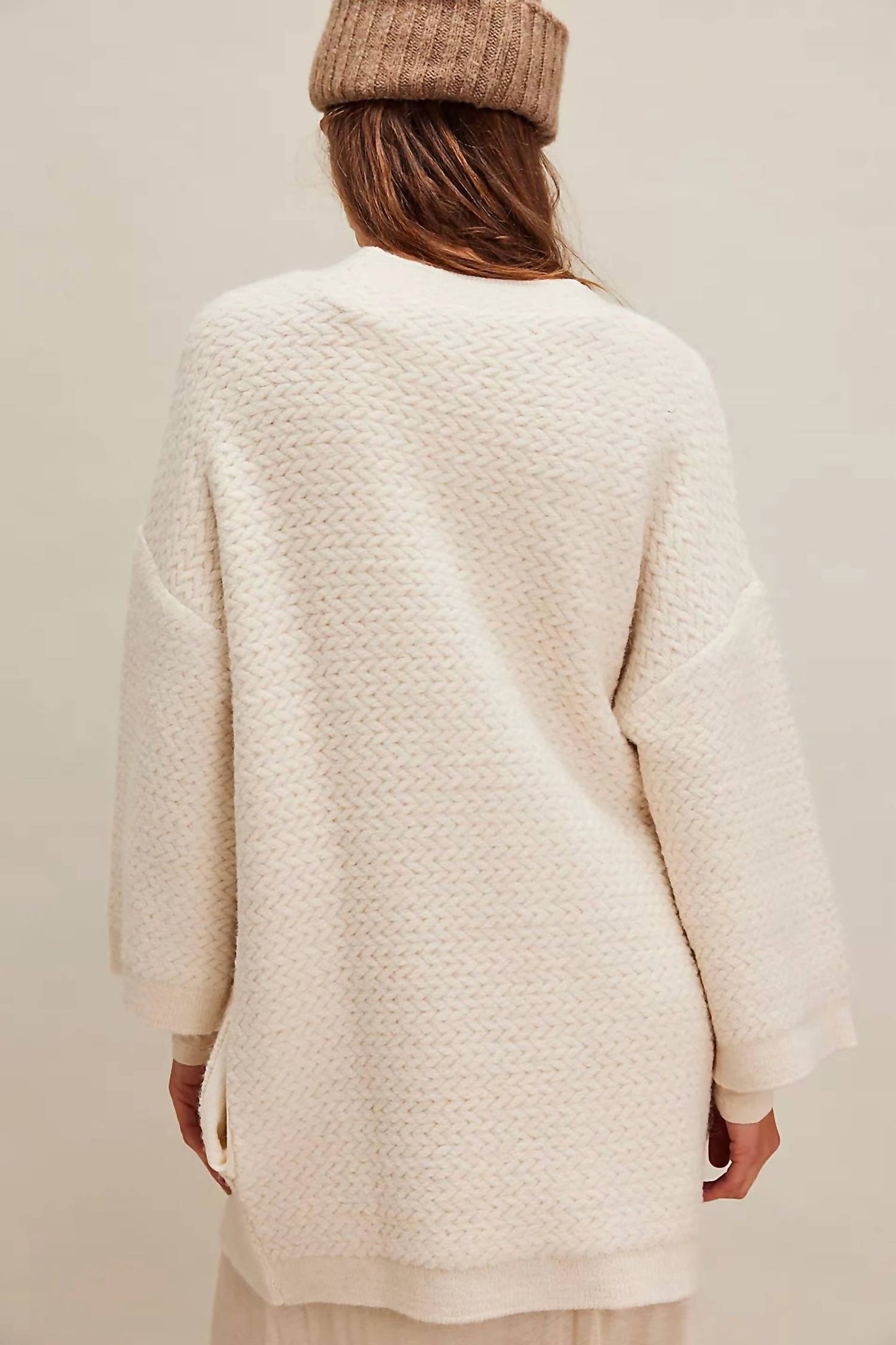 Free People - Herringbone Stitch Kimono Sweater