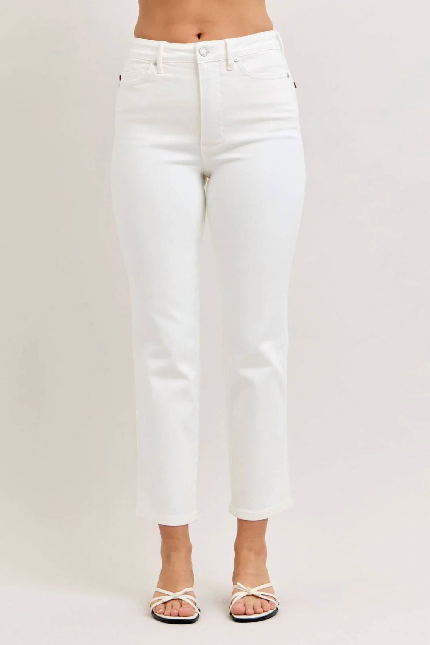 Judy Blue - High-rise Tummy Control Ankle Straight Jean