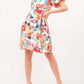 And The Why - Square Neck Puff Sleeve Floral Dress