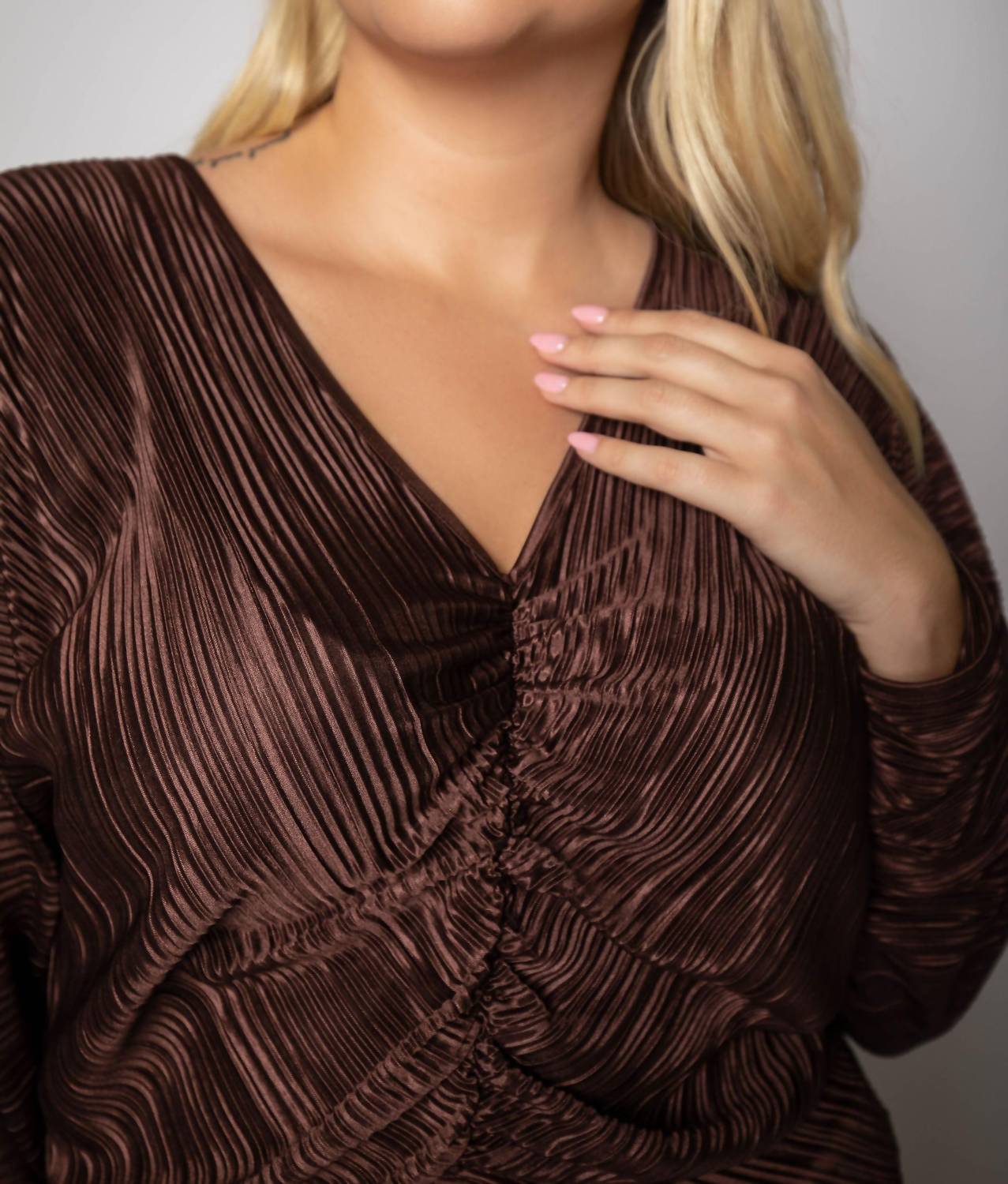 Good American - ALWAYS FITS PLISSÉ RUCHED TOP