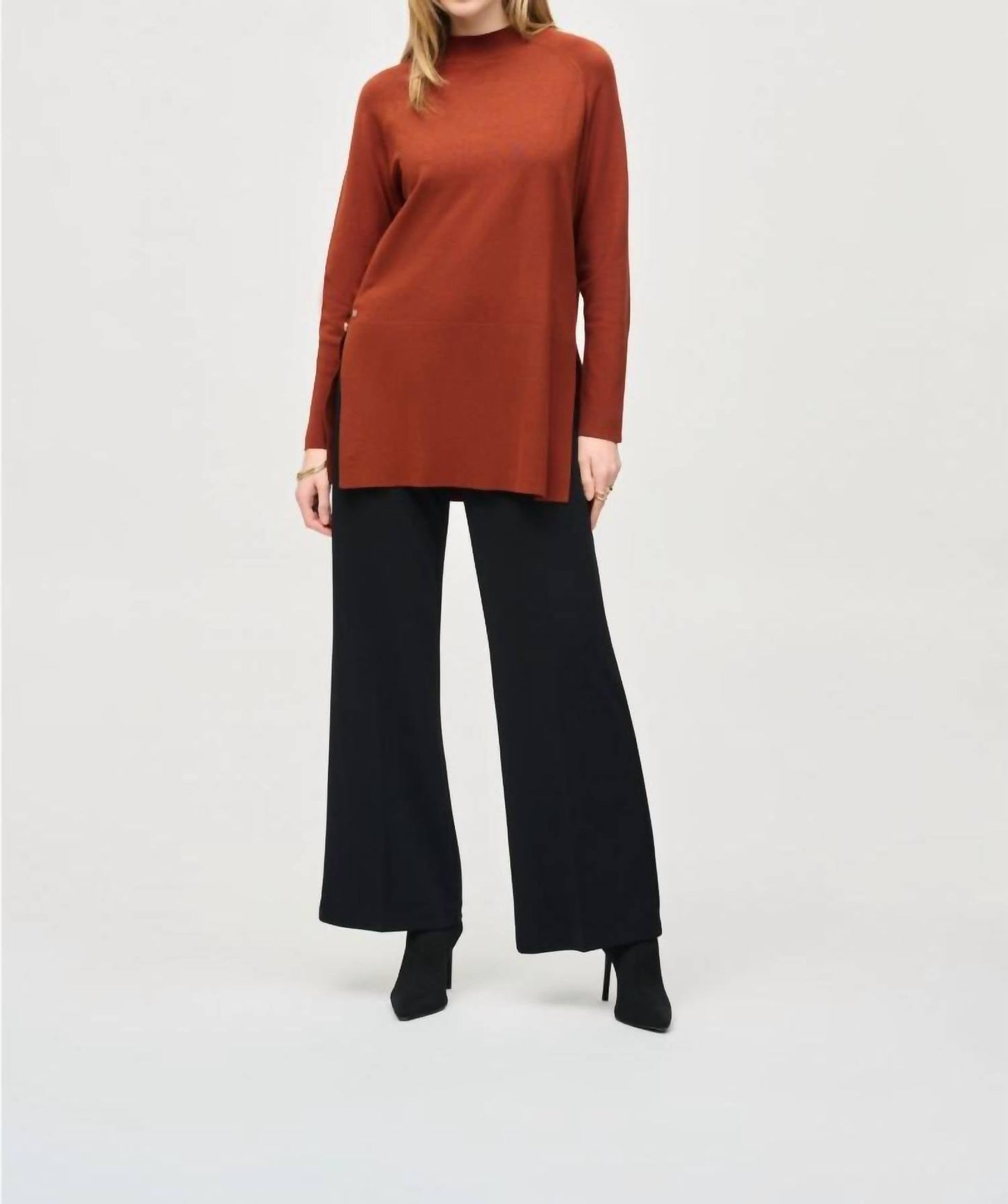 Joseph Ribkoff - Mock Neck Long Sleeve Knit Sweater