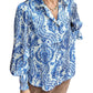 Entro - Paisley Button Down Blouse