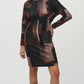 Joseph Ribkoff - Abstract Print Dolman Sleeve Shift Dress