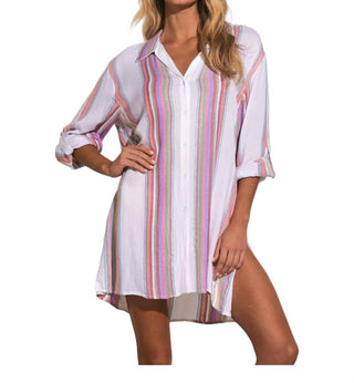 Elan - Camisa de saída de praia estilo bermuda boyfriend