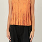 2.7 August Apparel - Burnout Pleated Sleeveless Top