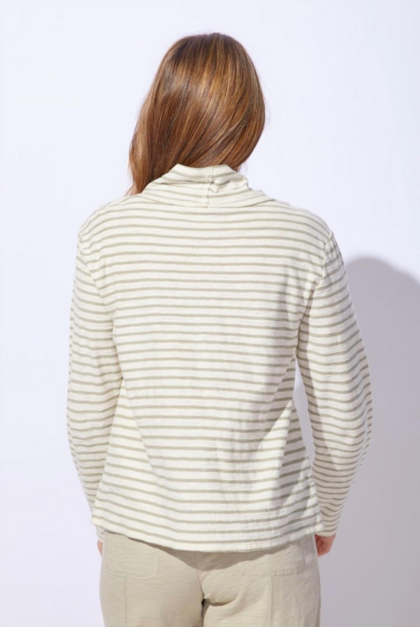 Habitat - Santa Barbara Stripe Chill Funnel Neck Top