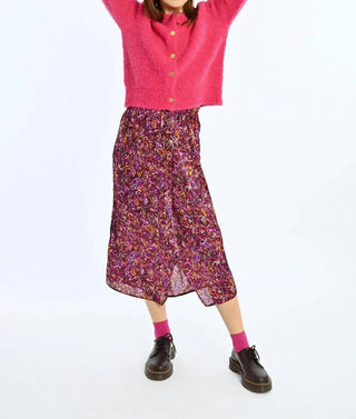 Molly Bracken - Cardigan de malha boucle com botões dourados