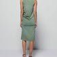 Nation Ltd - Iris Ruched Crewneck Midi Dress