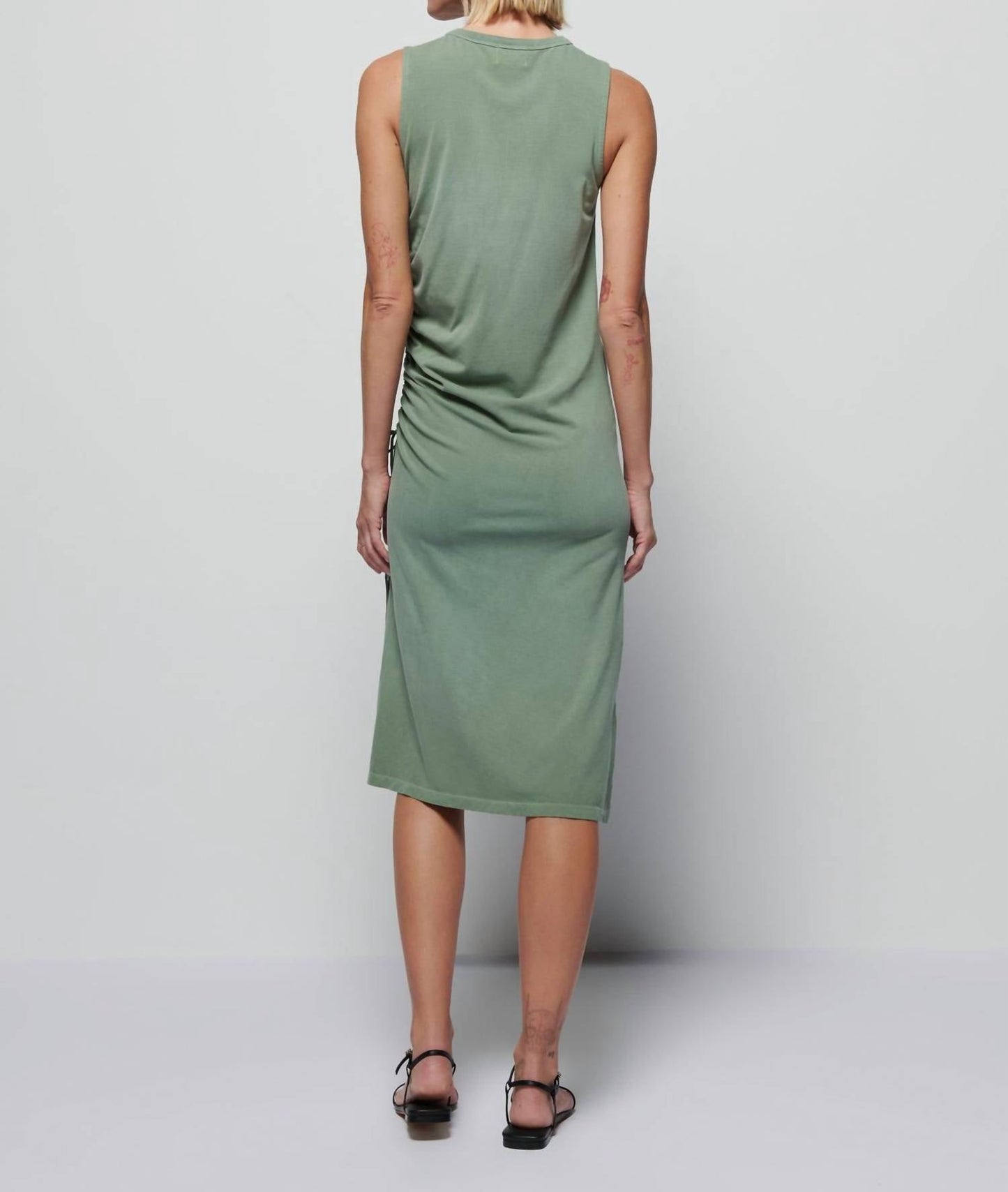Nation Ltd - Iris Ruched Crewneck Midi Dress