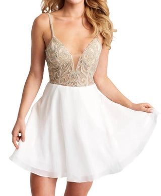 Jovani - Vestido Curto Top Enfeitado