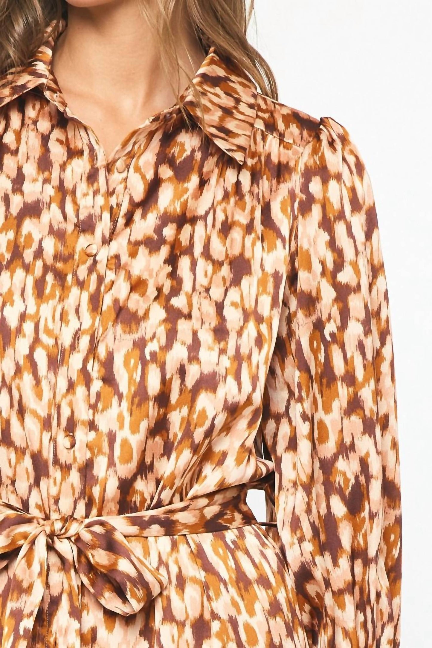 Entro - Spotted Waist Tie Dress