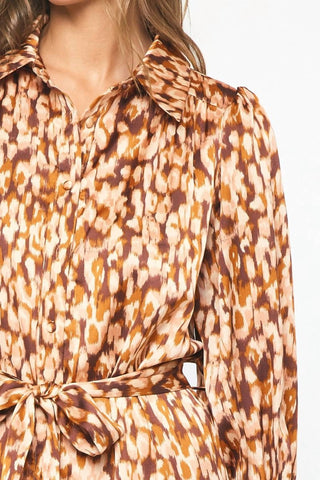 Entro - Spotted Waist Tie Dress