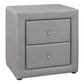 Nightstand With Storage Drawer, Upholstered, Transitional