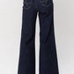 Judy Blue - High Waist Rinse Geometric Wide Leg Jean