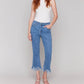 Charlie B - Fringed Hem Cropped Jeans