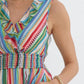 Entro - Fiesta Stripe Sleeveless Ruffle Dress