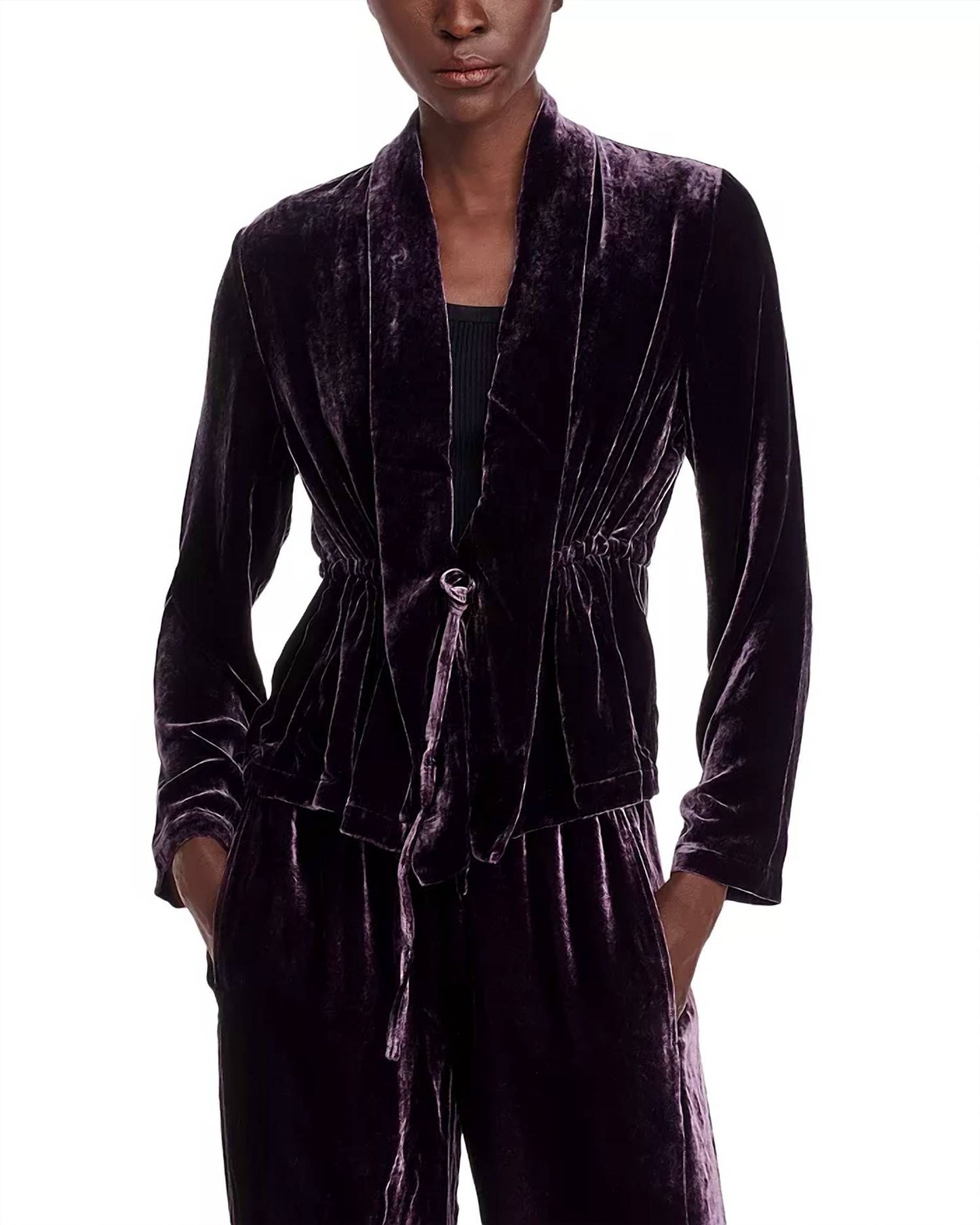 Eileen Fisher - High Collar Velvet Jacket