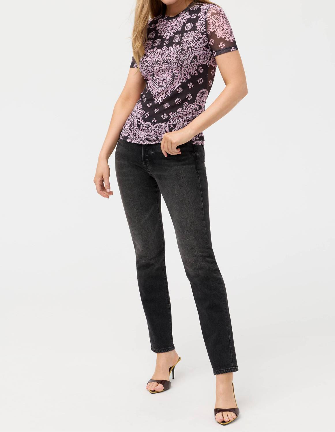 Johnny Was - ELEANOR SHORT SLEEVE MESH TEE