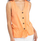 Sanctuary Heartstrings Button Tank in Melon, Size X-Small Regular