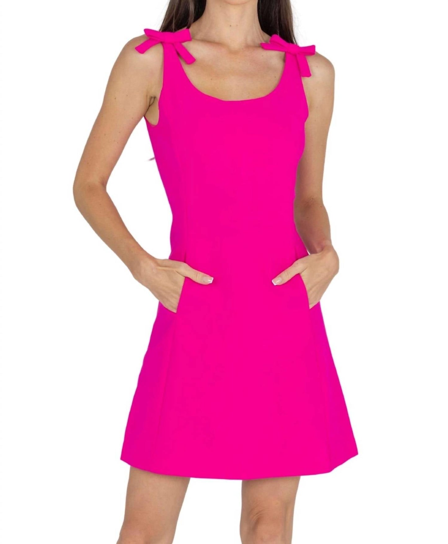 Akalia - Aria Bow Sleeveless Mini Dress