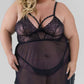 Isayes - Sheer Long Nightwear Gown - Plus