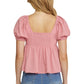 Entro - Bubble Sleeve Babydoll Top