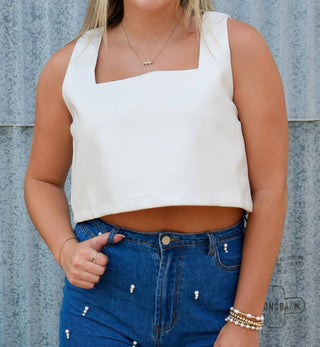 Buddylove - Regata Manning Vegan Leather Cropped