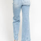 Judy Blue - High Waist Side Seam Insert Detail Retro Wide Leg Jeans